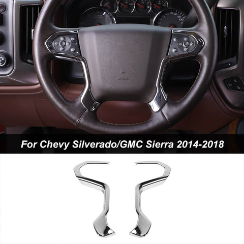 For 2014-2018 Chevy Silverado 1500 & GMC Sierra 1500 & Suburban Steering Wheel Cover Trim