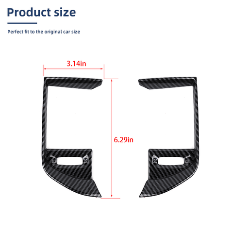 Carbon Fiber Rear Vent Cover Trim For Dodge Ram 2018+ Accessories | CheroCar