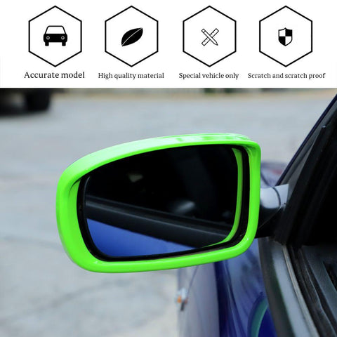 Rearview Mirror Rain Eyebrow Frame Trim For Dodge Charger 2011+ light Green Accessories | CheroCar