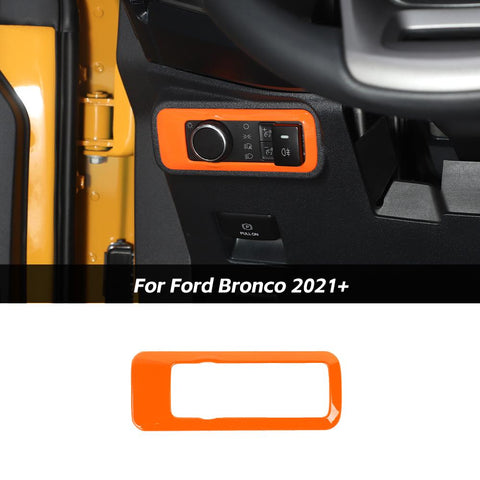 Front Control Headlight Switch Panel Cover Trim For Ford Bronco/Bronco Sport 2021+/Mustang 2024+ Accessories | CheroCar