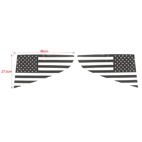 Rear Window Decal Trim Sticker For Ford Mustang 2015+ US Flag Accessories | CheroCar