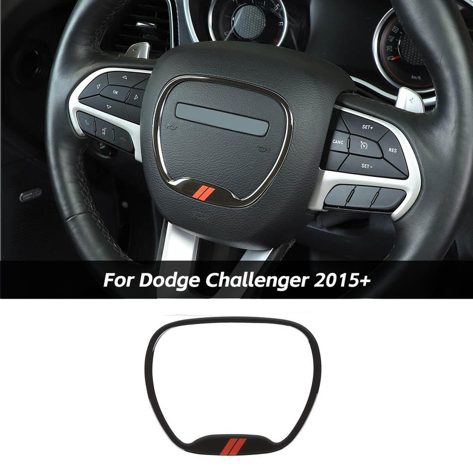 For 2015+ Dodge Challenger& Charger & 2014+ Durango Steering Wheel Center Trim Ring