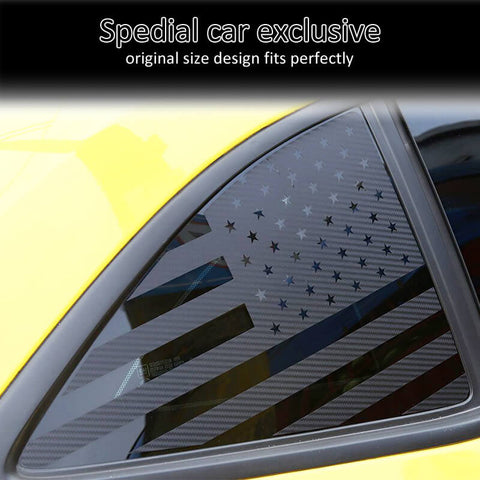 Rear Quarter Window USA Flag Sticker Trim For Chevrolet Camaro 2010-2015 Accessories | CheroCar