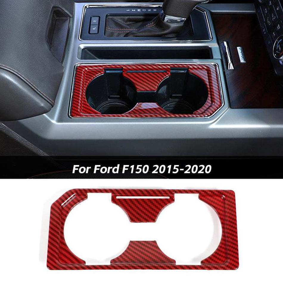 For 2015-2020 Ford F150 Front Water Cup Holder Cover Trim Decor ABS