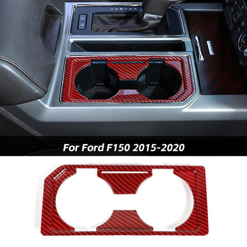 Front Water Cup Holder Cover Trim Decor ABS For Ford F150 2015-2020 Accessories | CheroCar