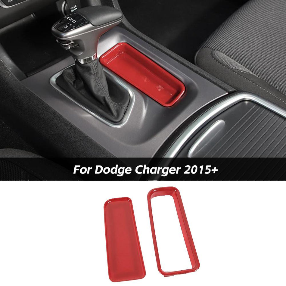 For 2015+ Dodge Charger Gear Shift Storage Compartment Decor