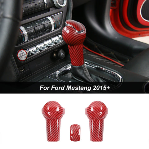 Gear Shift Knob Cover Trim Accessories For Ford Mustang 2015+｜CheroCar