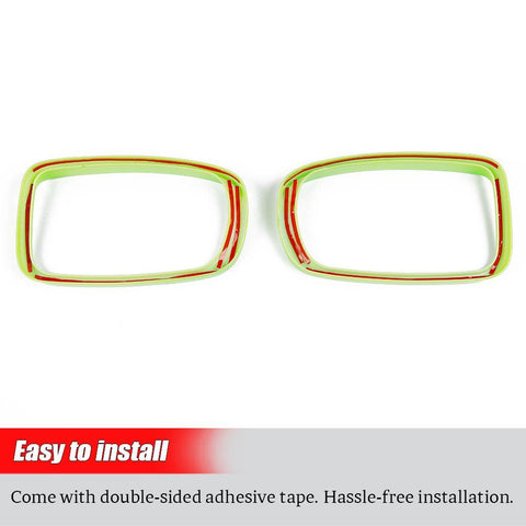 Rearview Mirror Rain Eyebrow Frame Trim For Dodge Charger 2011+ light Green Accessories | CheroCar