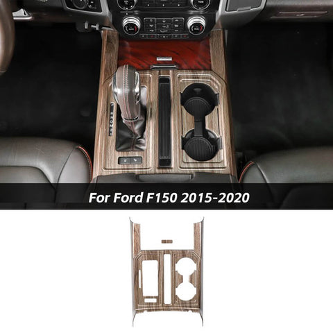 Contral Gear Shift Panel & Cup Holder Cover Trim For Ford F150 2015-2020｜CheroCar