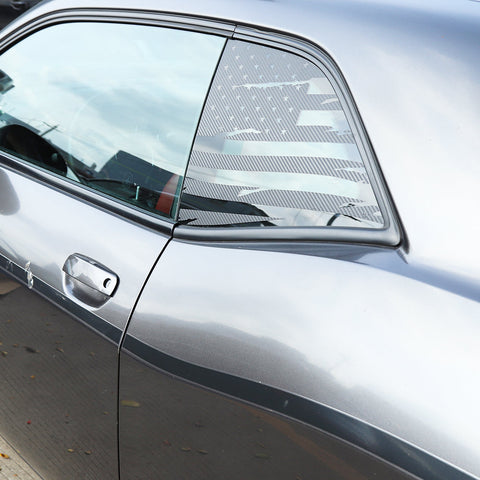 USA Flag Rear Window Sticker Decals Trim for Dodge Challenger 2008+｜CheroCar