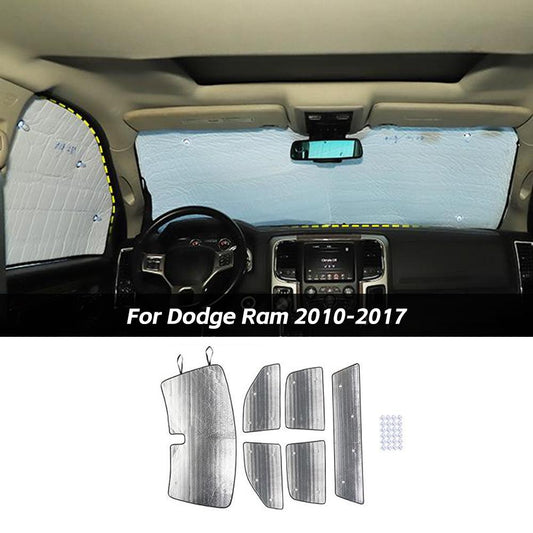 Side Window Sun Shade Visor Shield Curtain For Dodge Ram 2010-2017 4-Door Accessories | CheroCar