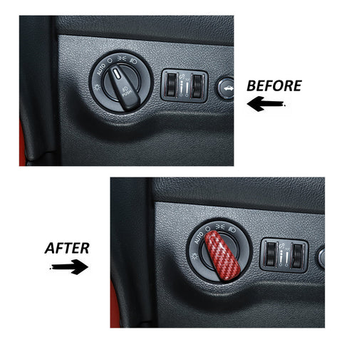 Headlight Switch Knob Trim Cover for Dodge Challenger 2015+ & Charger 2010+ & Durango 2011+ & 300CC 2011+｜CheroCar