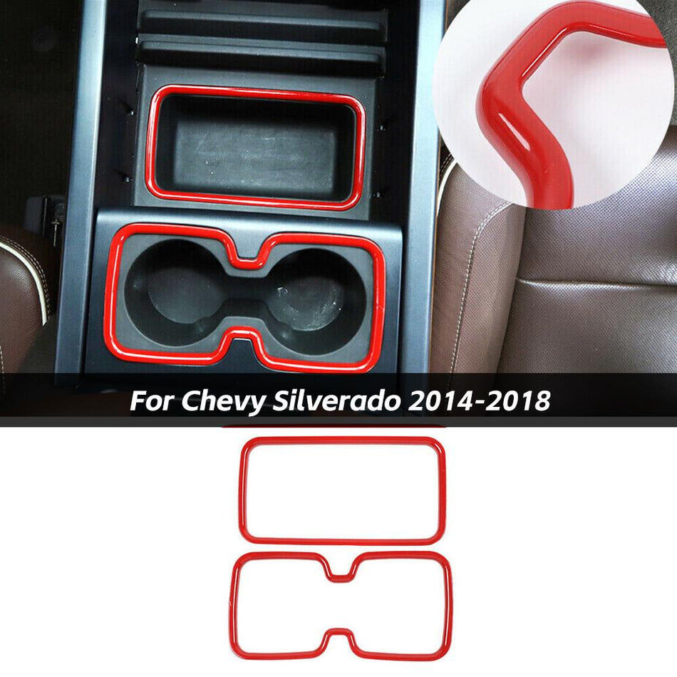 For 2014-2018 Chevy Silverado/GMC Sierra Center Console Storage Cup Holder Trim Frame