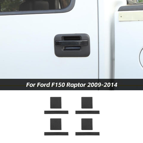 Exterior Door Handle Cover Trim Sticker Decor For Ford F150 Raptor 2009-2014 Accessories | CheroCar