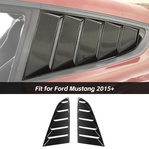 Rear Window Blinds Quarter Louver Decor Cover For Ford Mustang 2015+ Accessories | CheroCar