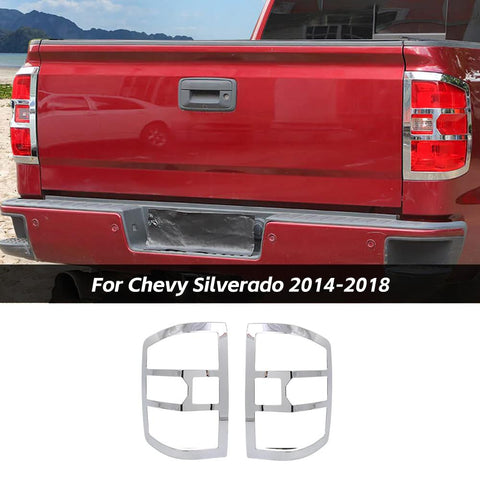 2PCS Tail Light Bezel Cover Trim For 2014-2018 Chevy Silverado 1500 Accessories | CheroCar