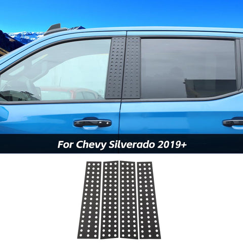 Aluminum Alloy Window Center Pillar Trim Panel For 2019+ Chevy Silverado 1500 Accessories | CheroCar