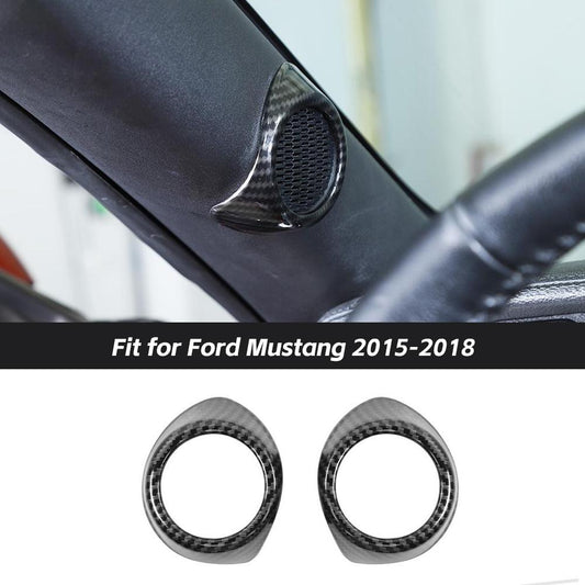 Interior A-pillar Speaker Cover Trim Decor For Ford Mustang 2015-2018 Accessories | CheroCar