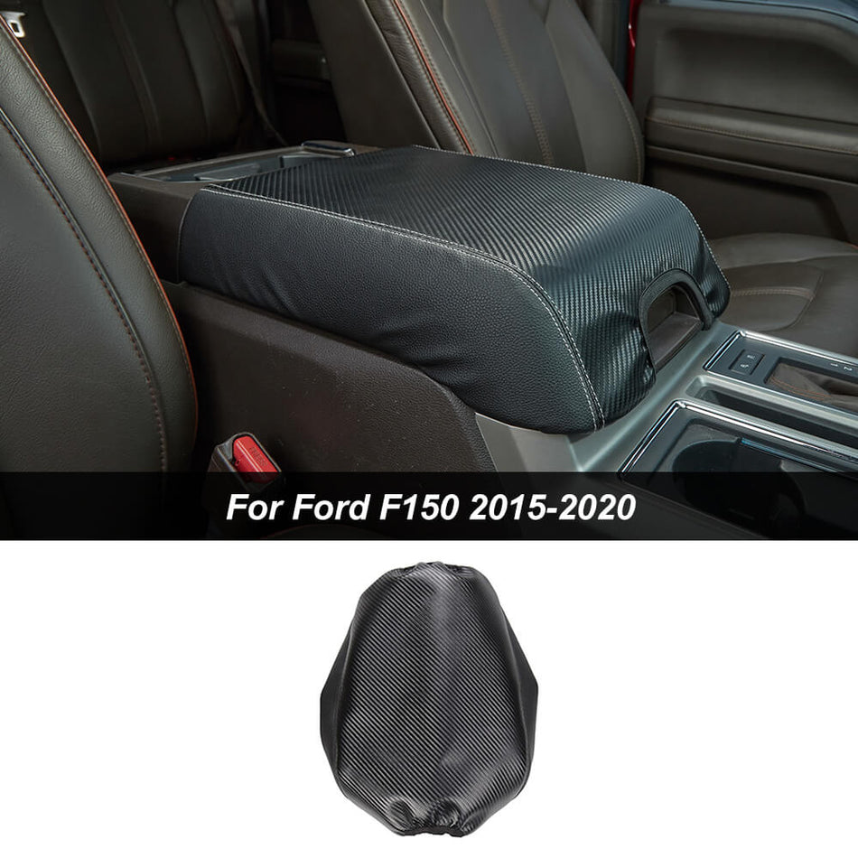 For 2015-2020 Ford F150 Center Console Armrest Leather Cover