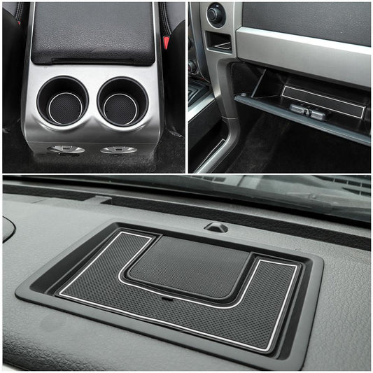 25 x Interior Door Gate Slot Non-Slip Mat Cup Holder Pad Mat For Ford F150 2009-2014 Accessories | CheroCar