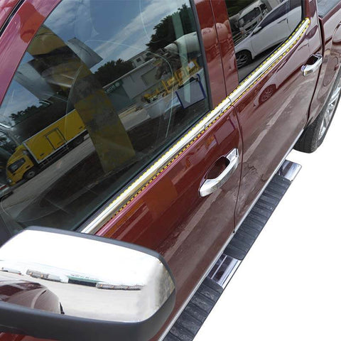 Stainless Steel Weather Strip Window Moulding Trim For Chevy Silverado GMC Sierra 14-18 Accessories Chrome | CheroCar