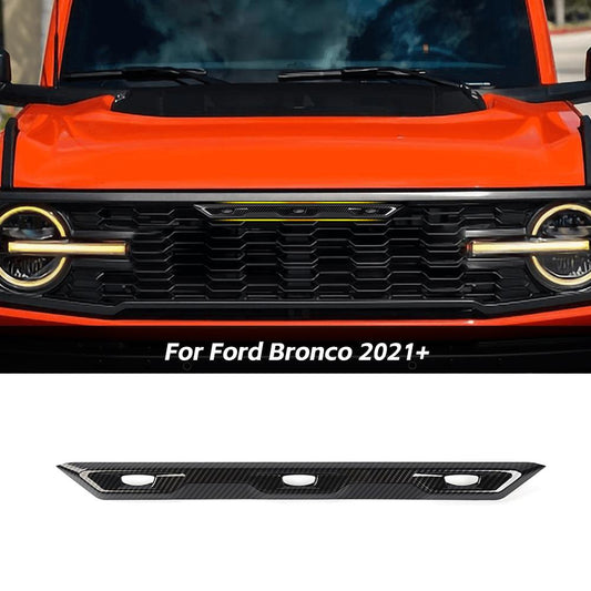 Front Bumper Center Grille Light Cover Trim Decor For Ford Bronco Raptor 2021+ Accessories | CheroCar