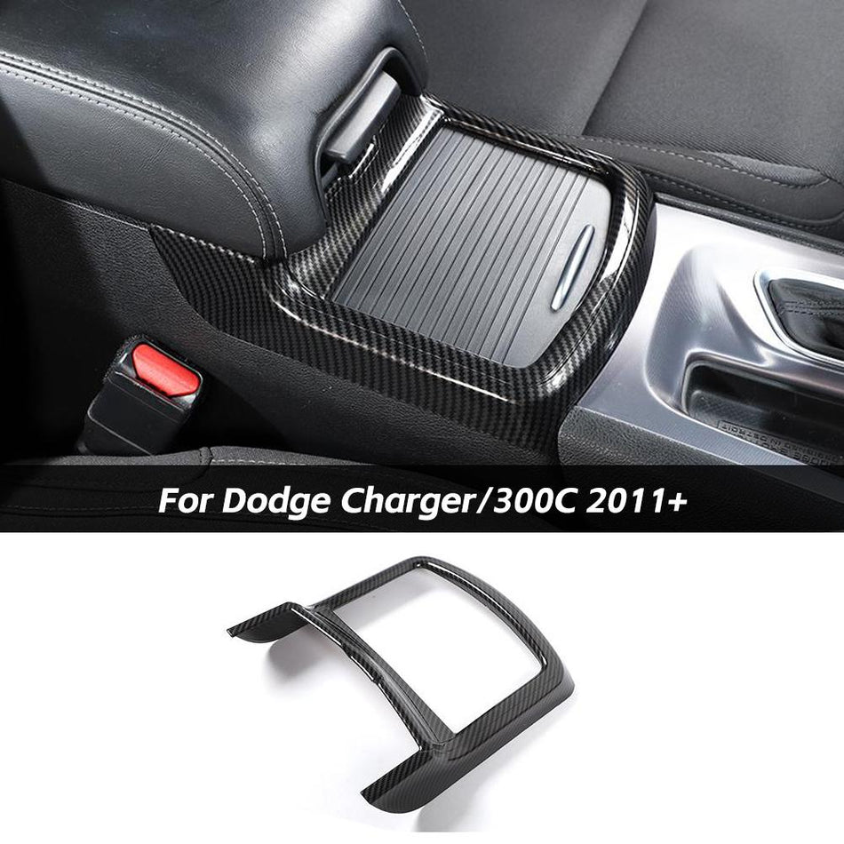 For 2011+ Dodge Charger/300C Interior Central Cup Holder Frame Trim Cover