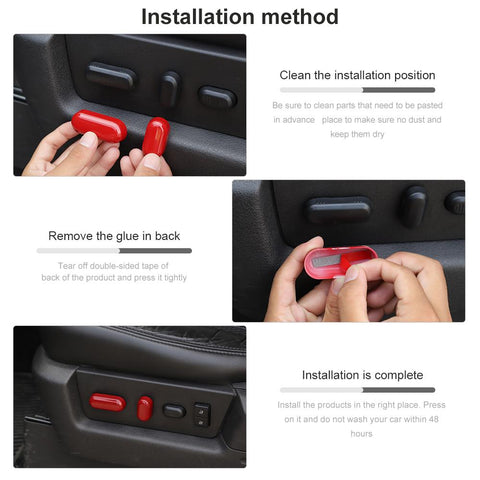 Electric Seat Adjustment Switch Cover Trim Decor For Ford F150 Raptor 2009-2014 Accessories | CheroCar