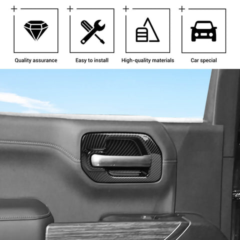 For 2019-2022 Chevrolet Silverado/ GMC SIERRA Interior Door Handle Bowl Cover Trim