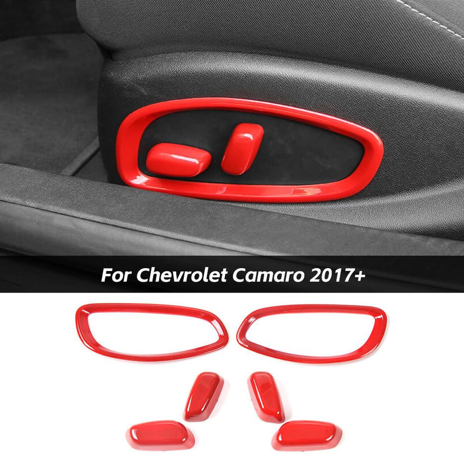 For 2017+ Chevrolet Camaro Seat Adjust Switch Button Cover Trim Frame Kit
