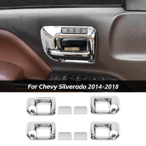 For 2014-2018 Chevy Silverado 1500 & GMC Sierra 1500 Inner Door Handle Bowl Frame Trim