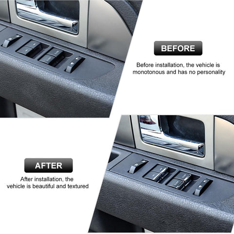 Interior Window Lift Button Trim Cover Bezels For Ford F150 Raptor 2009-2014 Accessories | CheroCar