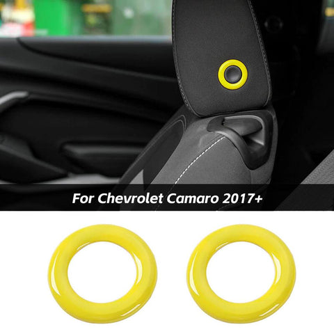 Headrest Adjustment Switch Button Ring Trim Fit For Chevy Camaro 2017+ Accessories | CheroCar