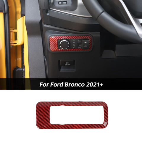 Front Control Headlight Switch Panel Cover Trim For Ford Bronco/Bronco Sport 2021+/Mustang 2024+ Accessories | CheroCar