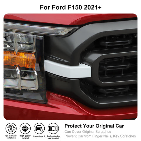 Front Bumper Grille Decor Cover Trim For Ford F150 2021+ Carbon Fiber｜CheroCar