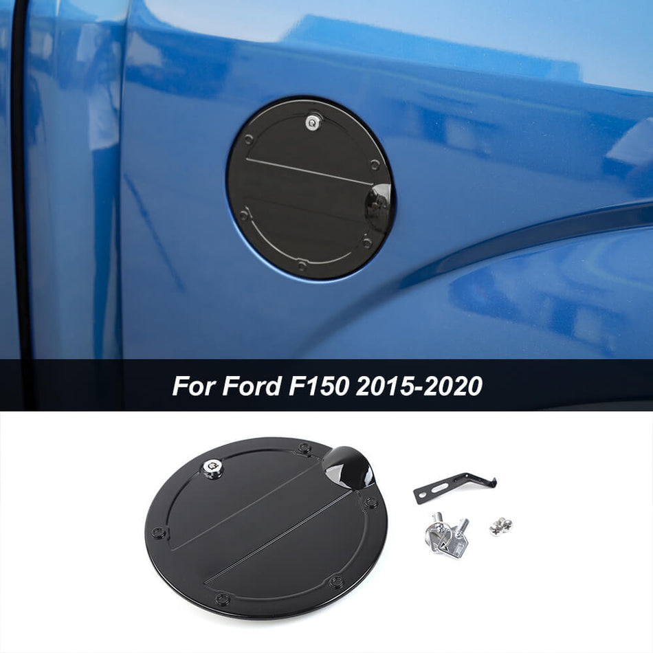 For 2015-2020 Ford F150 Fuel Tank Cover Cap Gas Trim Glossy Black
