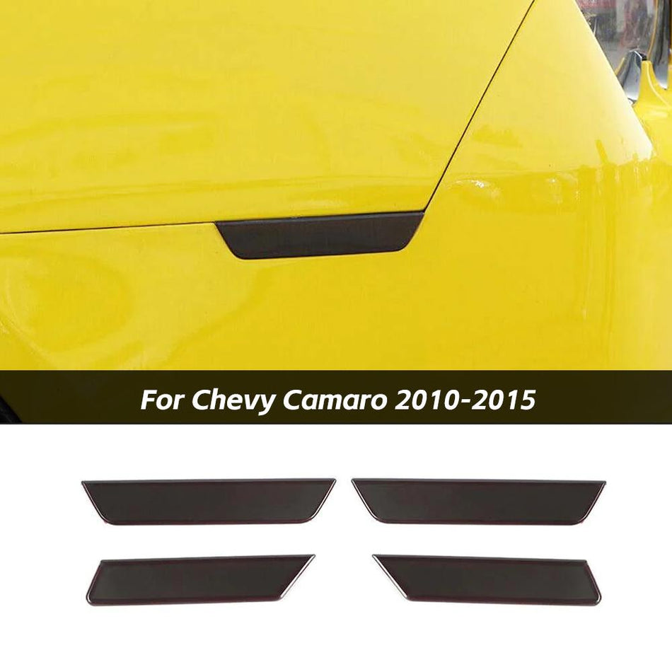 For 2010-2015 Chevy Camaro Exterior Side Wheel Eyebrow Light Cover Trim Blackened
