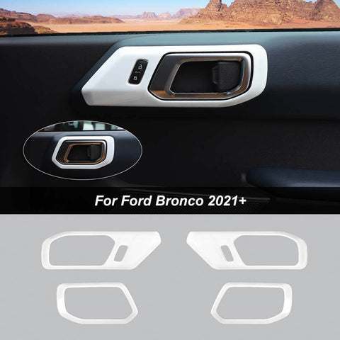 Interior Door Handles Bowl Cover Trim Bezels for Ford Bronco 2021+ Accessories｜CheroCar