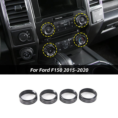 Air Conditioner Audio Switch Knob Ring Trim For Ford F150 XLT 2015-2020 Accessories | CheroCar