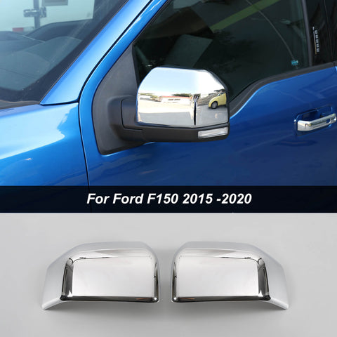 Side Door Rearview Mirror Cover Trim Frame For Ford F150 2015-2020 Accessories | CheroCar