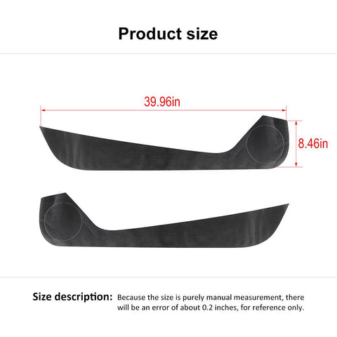 Car Door Side Anti-Kick Carbon Fiber Style Sticker Trim For Ford Mustang 2015+ Accessories | CheroCar