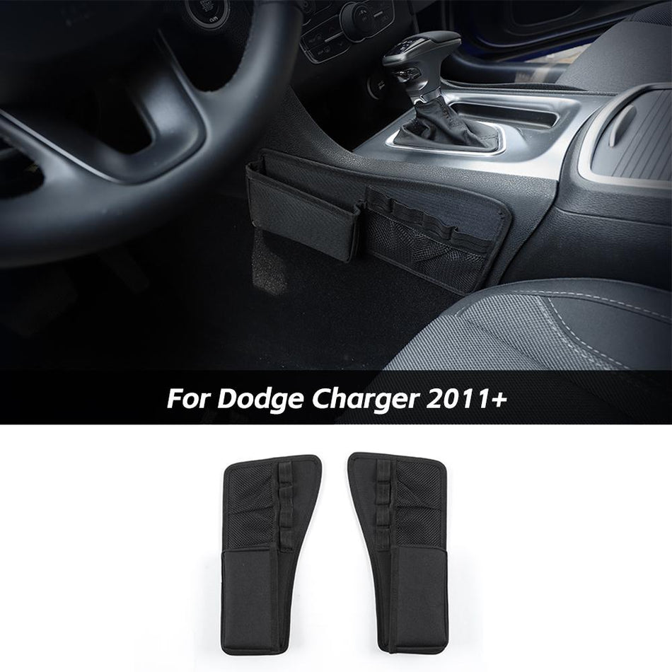 For 2011+ Dodge Charger Inner Gear Shift Side Storage Bag