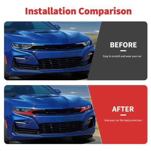 Front Headlight Lamp Cover Trim Decor For Chevy Camaro 2019+ Accessories | CheroCar