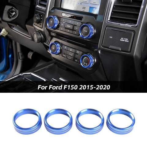 Air Conditioner Audio Switch Knob Ring Trim For Ford F150 XLT 2015-2020 Accessories | CheroCar