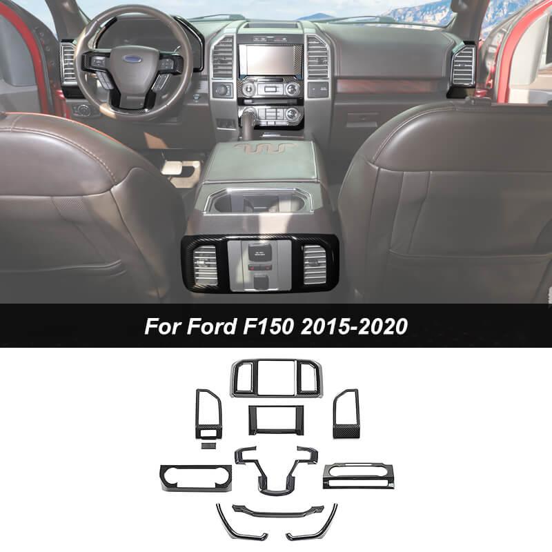 For Ford 2015-2020 F150 & 2017-2022 F250 F350 11x Interior Full Set Decoration Trim (8” Touchscreen Sync 3 Only)