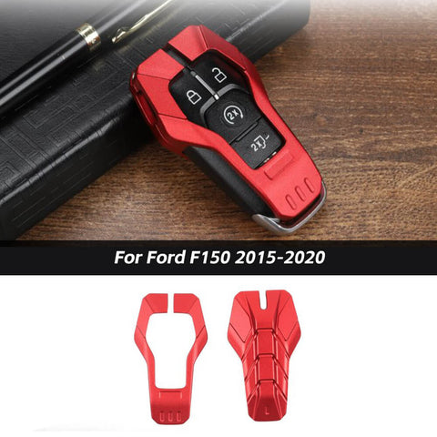 Aluminum Alloy Key Fob Cover Skin Case Protector For Ford F150 2015-2017 Accessories | CheroCar