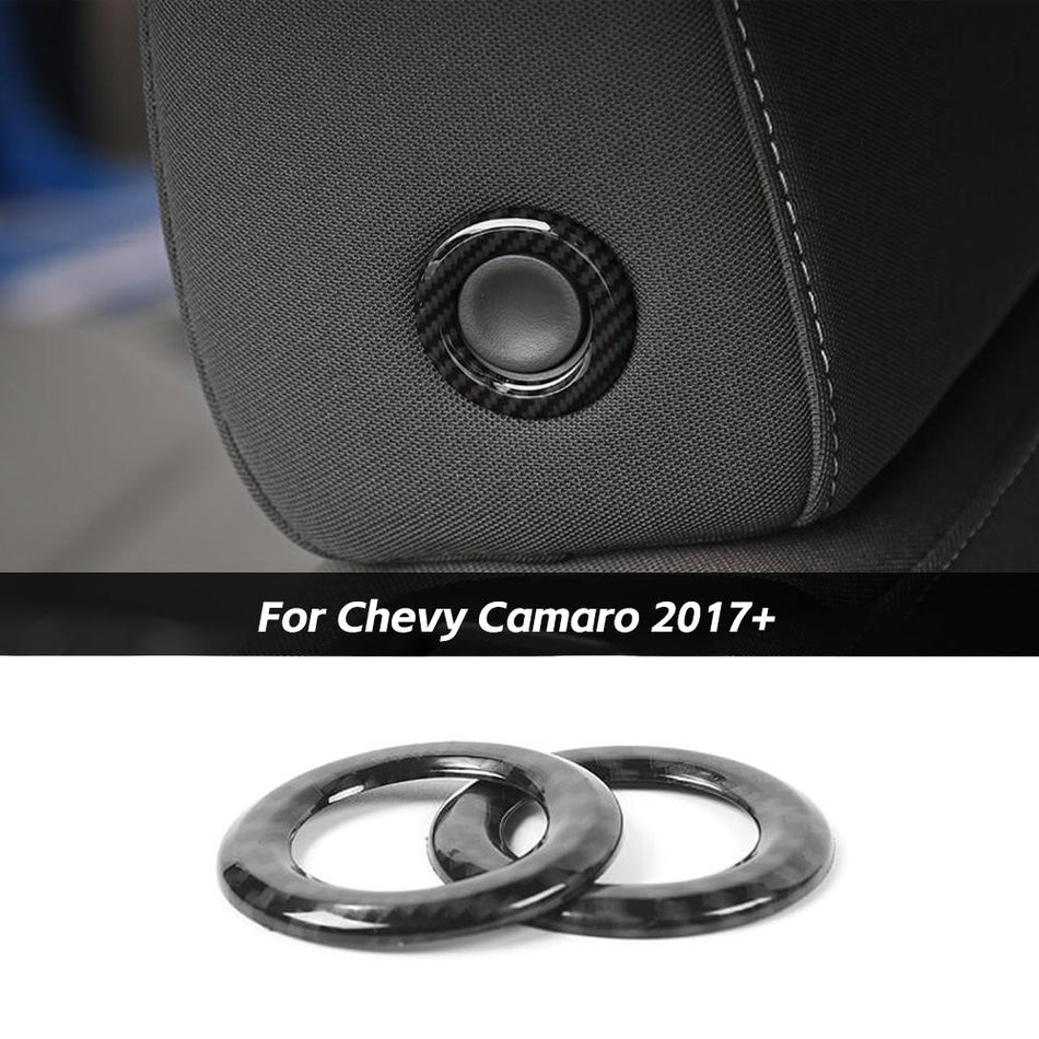 For 2017+ Chevy Camaro Headrest Adjustment Switch Button Ring Trim