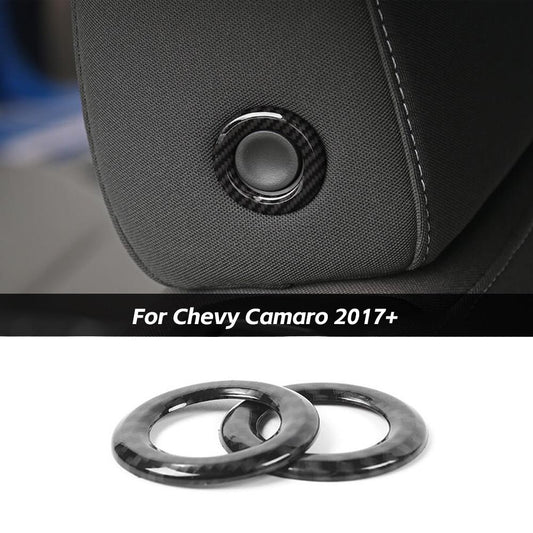 Headrest Adjustment Switch Button Ring Trim Fit For Chevy Camaro 2017+ Accessories | CheroCar