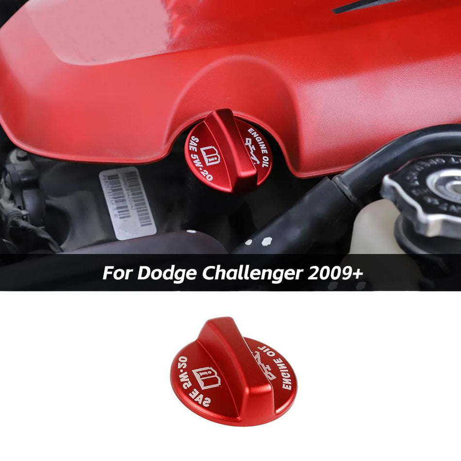 For 2009+ Dodge Challenger & 2009+ Charger & 2012+ 300C Aluminium Alloy Cnc Engine Oil Cap Cover Trim