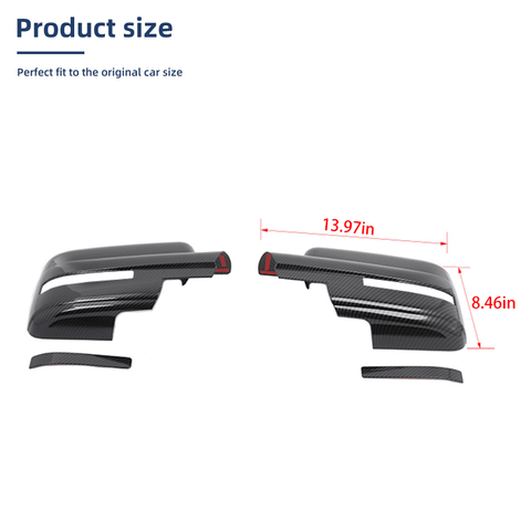 Rearview Mirror Cover Caps Trim Decor For Ford F150 Raptor 2009-2014 Accessories | CheroCar